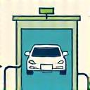 Self-service car wash bay icon